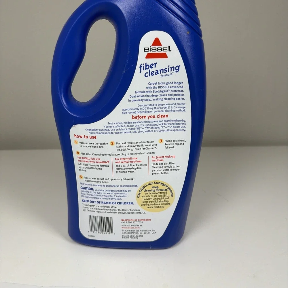 BISSELL FIBER‎ CLEANSING FORMULA  48 FL. OZ., CONTAINS SCOTCHGUARD
